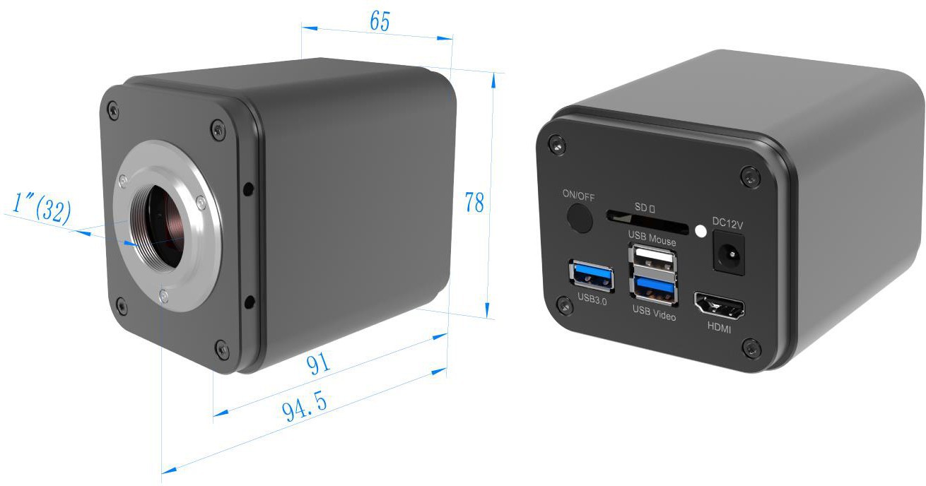 X5FCAM4K8MPA相機外形尺寸