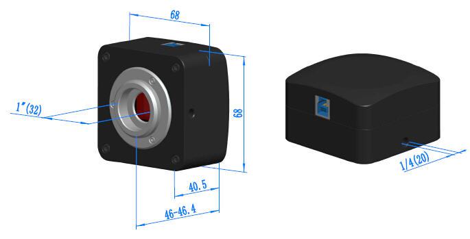 E3CMOS相機(jī)外形尺寸 E3CMOS相機(jī)外形尺寸