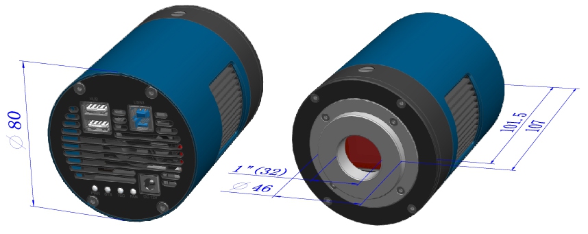 MTR3CMOS相機(jī)外形尺寸 MTR3CMOS相機(jī)外形尺寸